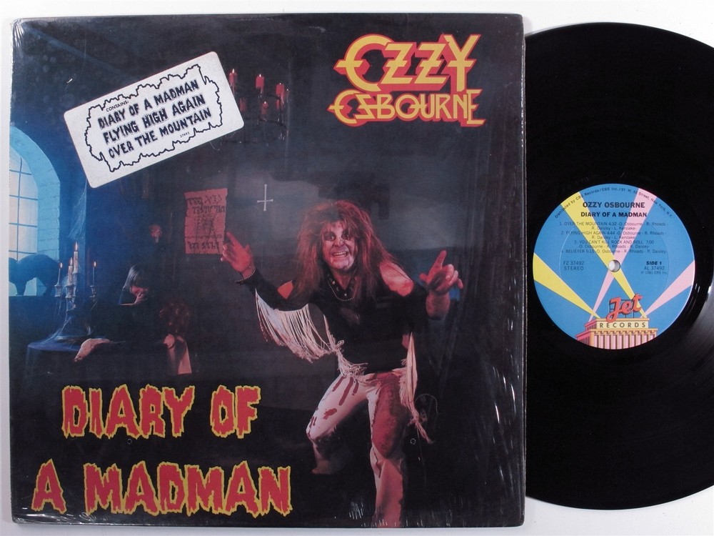 OZZY OSBOURNE Diary Of A Madman JET LP VG+ SHRINK f