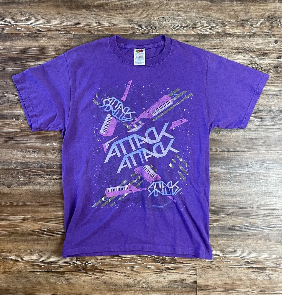 Vtg Rare Attack Attack Band MySpace Era Crabcore Official T-Shirt M - Keytar