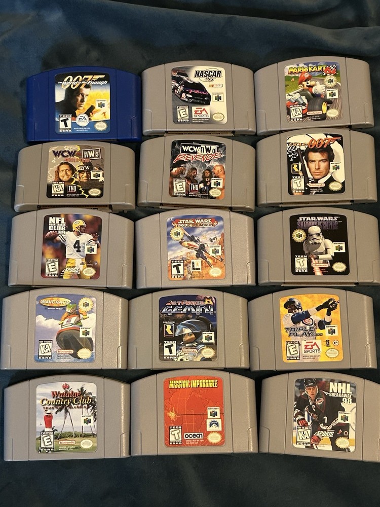 Lot of 15 Nintendo n64 games - Mario kart 64 - 007 golden eye - more