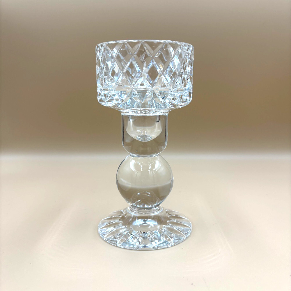 Vintage BLOCK Crystal Candle Holder made in Poland