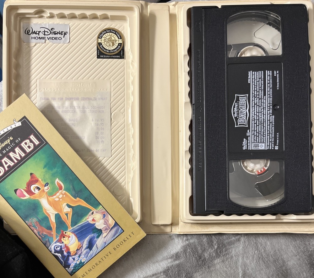 Walt Disney’s  55th Anniversary Bambi With Original Purchase Receipt #9505