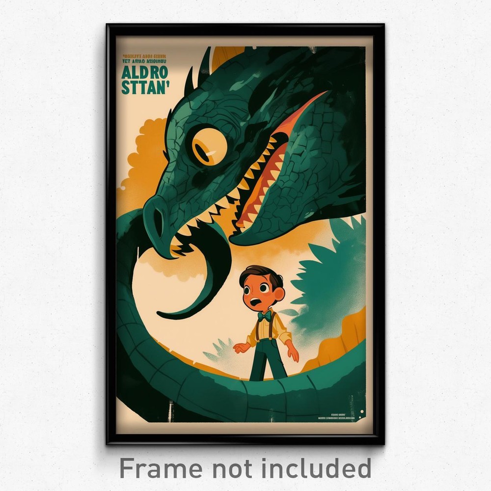Vintage Mexican Movie Poster Art Print - Boy with Webbed Green Bowtie