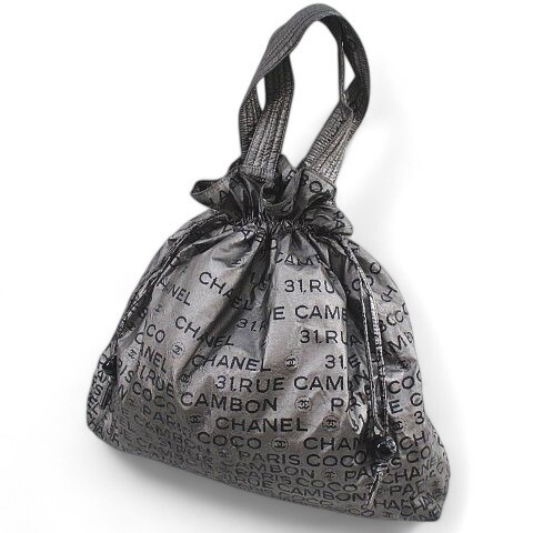 CHANEL Sport Unlimited Silver Drawstring Tote with Coco Mark Logo - Japan Import