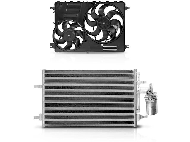 For 2015 Volvo S80 A/C Condenser and Cooling Fan Kit APR 27528VXNV 3.0L 6 Cyl