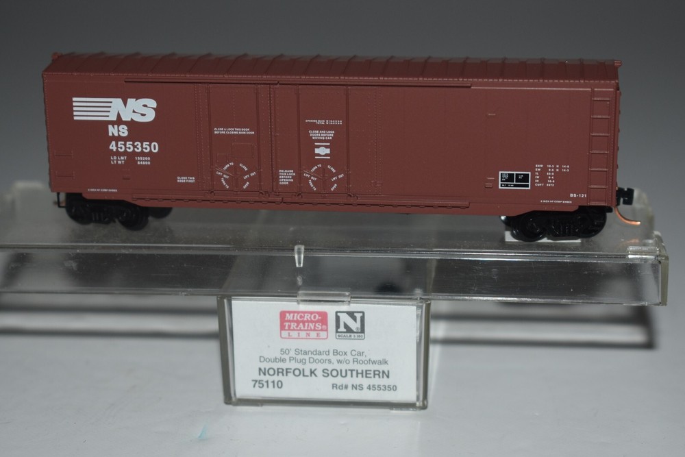 N Scale MTL 75110 Norfolk & Southern 50' Double Door Boxcar 455350 C48856