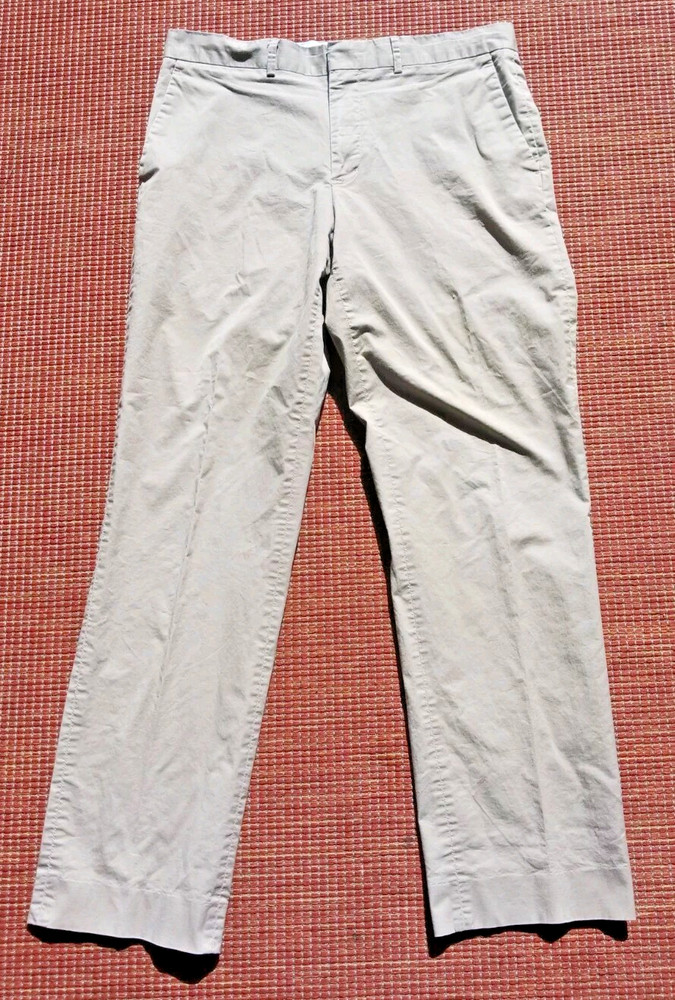 Michael Kors Pants Mens Size 34 Tan Straight Fit Flat Front Dress Preppy Chino