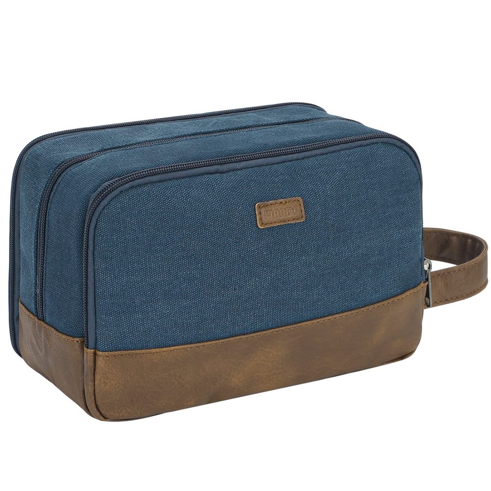 Men's Large Water-Resistant Hanging Toiletry Bag for Travel & Shaving