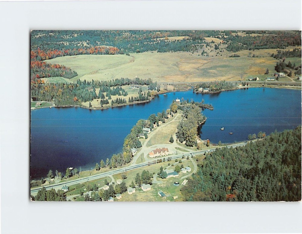 Postcard Aerial View Joe's Pond & Point Comfort West Danville Vermont USA