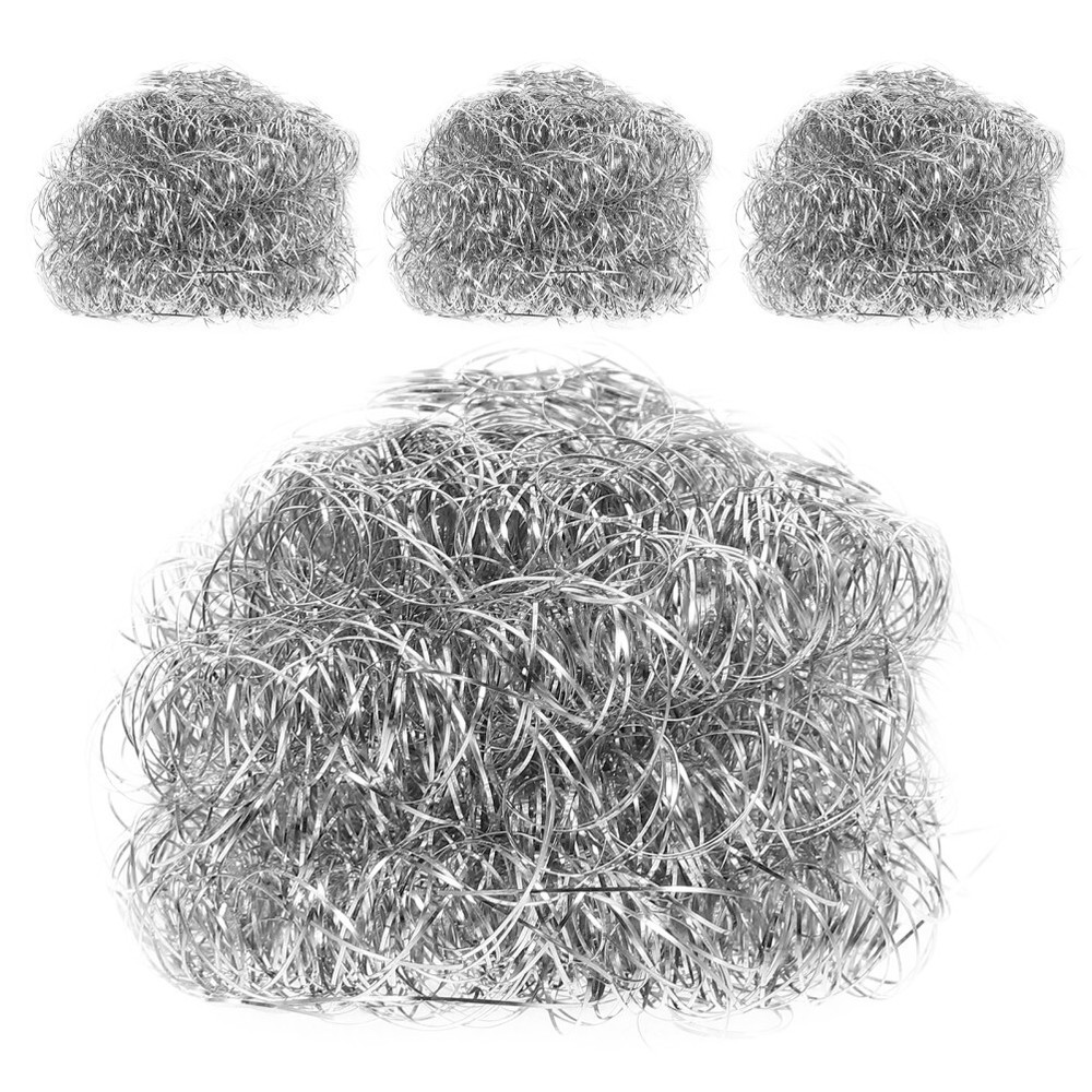 4PCS Stainless Steel Sponges Scrubbers Washing Utensil Cleaner for Pot Bowl Pan