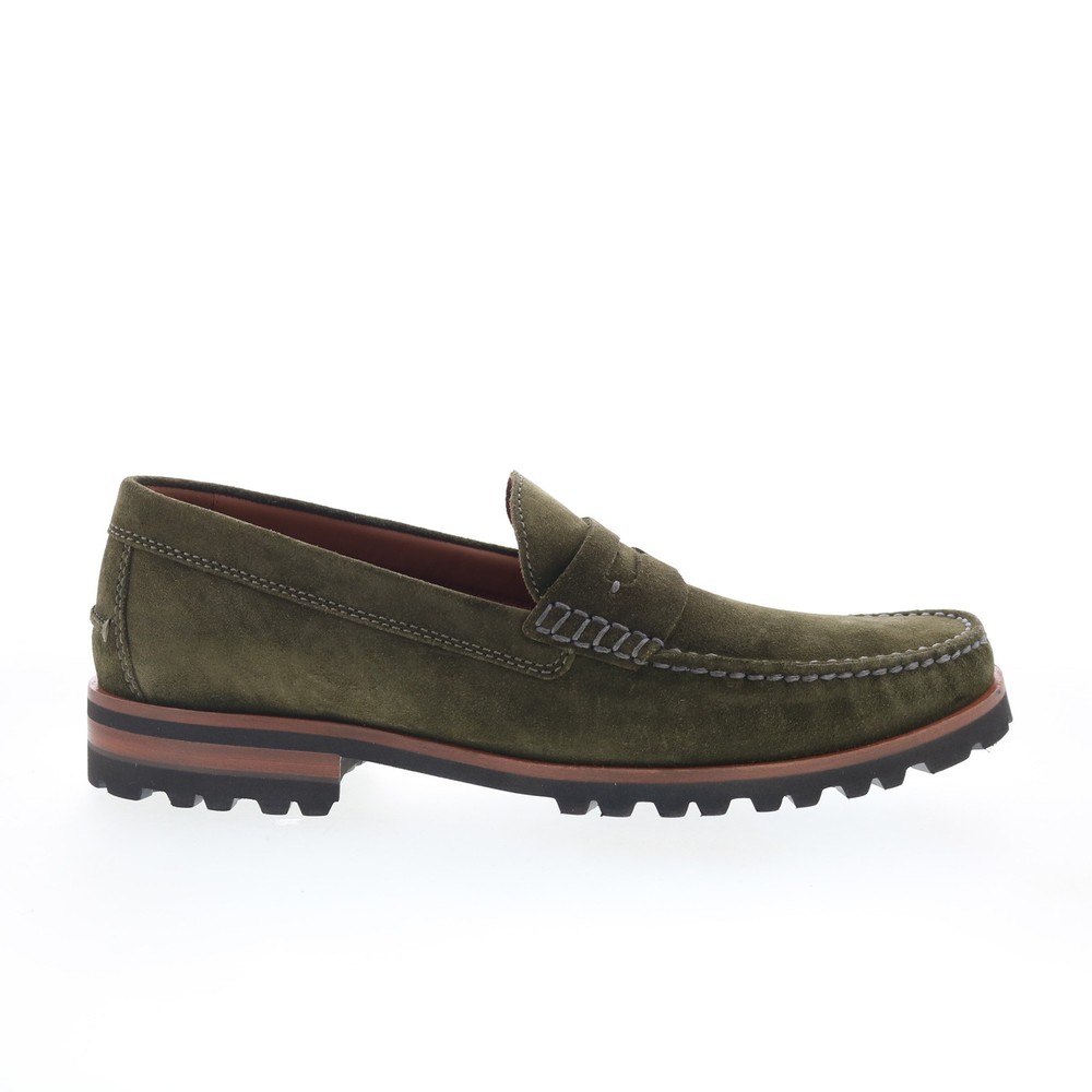 Johnston & Murphy Baldwin Lug Penny Loafer for Men in Green Size 11