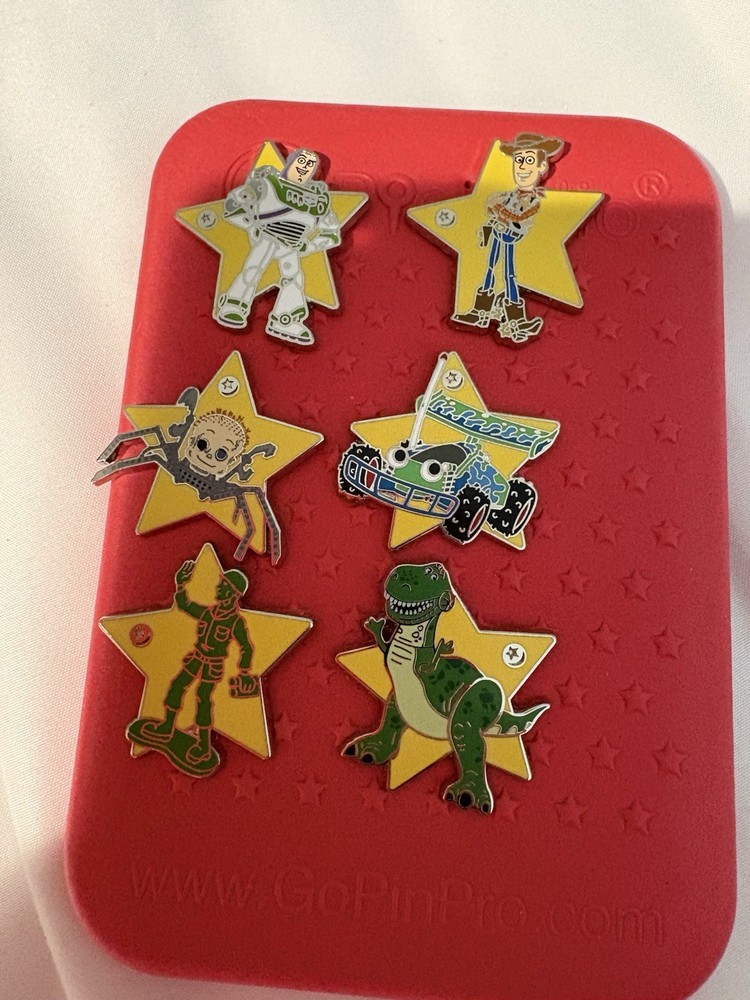 WDW Disney 2023 Hidden Mickey Rex Toy Story Complete Pin Set