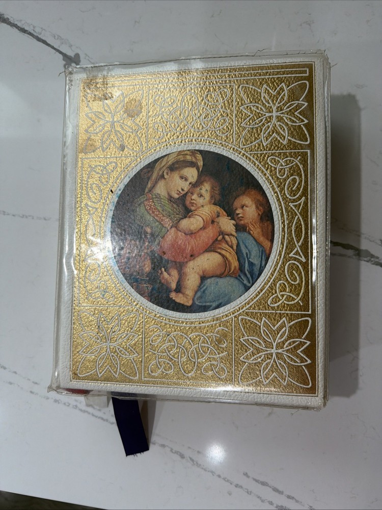 Vintage Holy Bible New American Bible Christian Life White HC 1973 USA Catholic