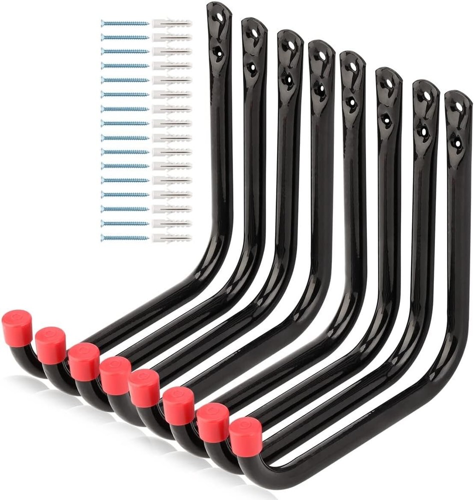 Naikozmo 8-Pack Heavy Duty 6.7-Inch Garage Storage Hooks & Wall Hangers