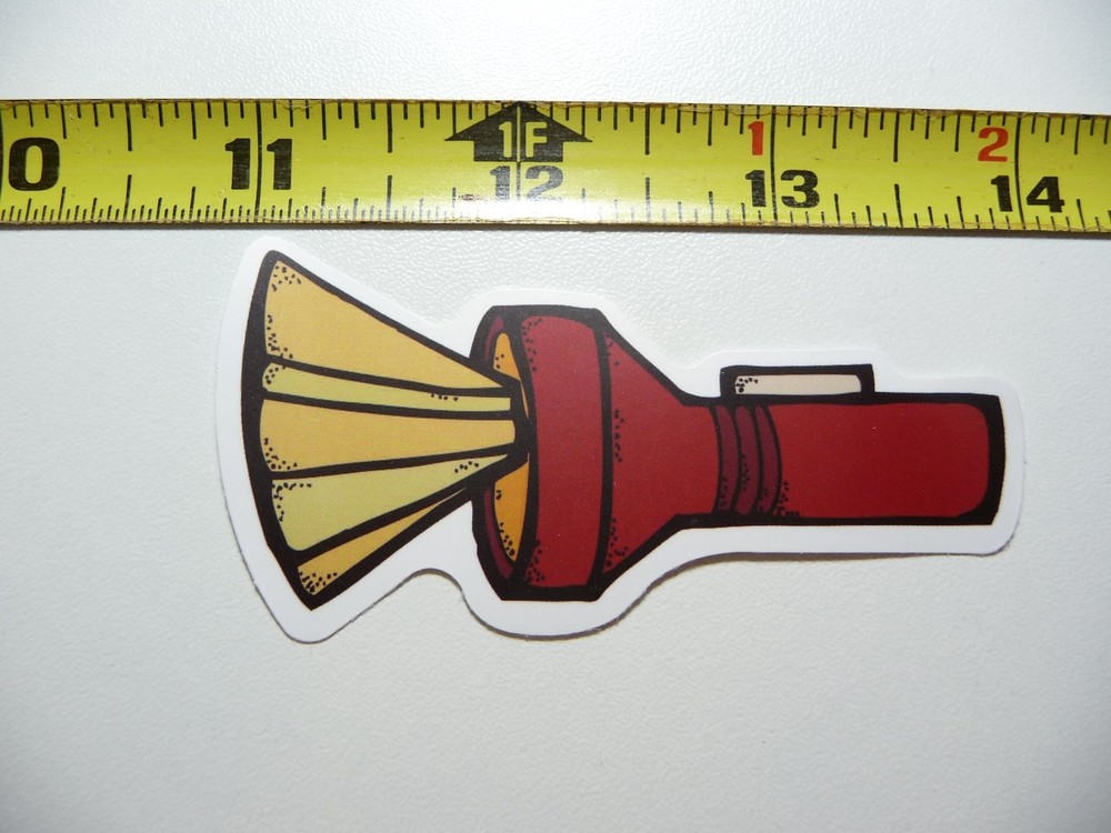 Outdoor Hiking Flashlight Torch Decal Sticker for Travel Nature Adventures