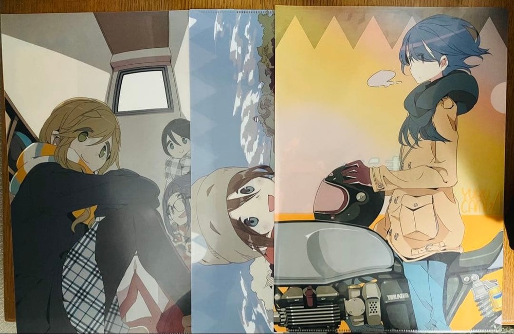 Yuru Camp△ Clear File Set of 3 未使用 バッグクリアファイル