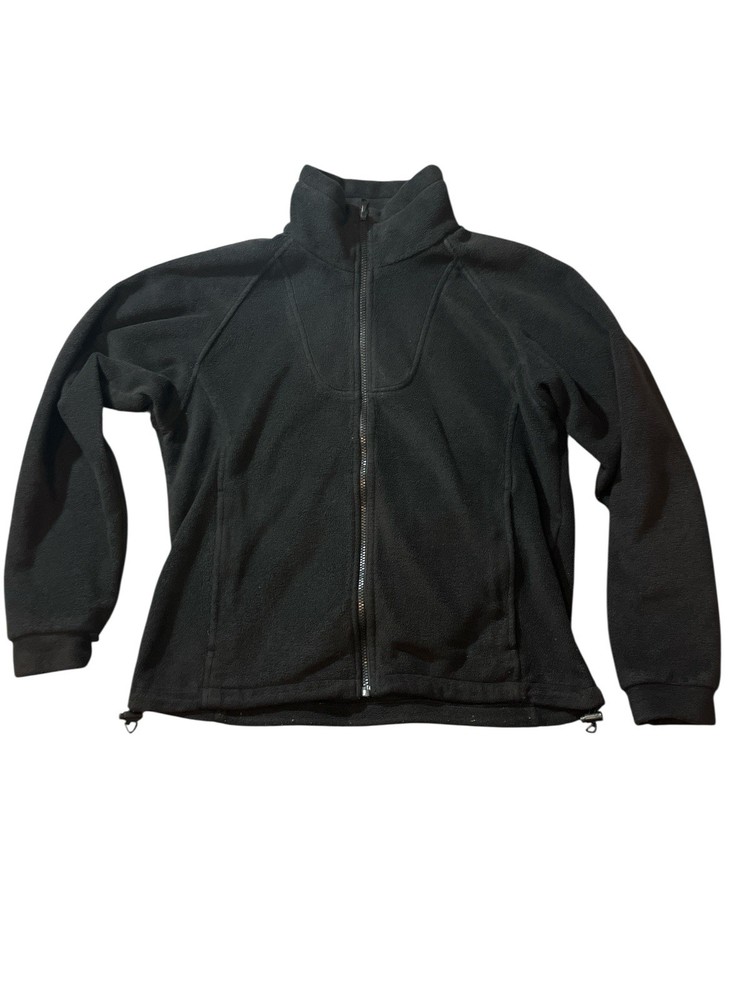 Columbia Jacket Women’s Size Medium Full Zip Up Fleece Black Mock Neck Jacket