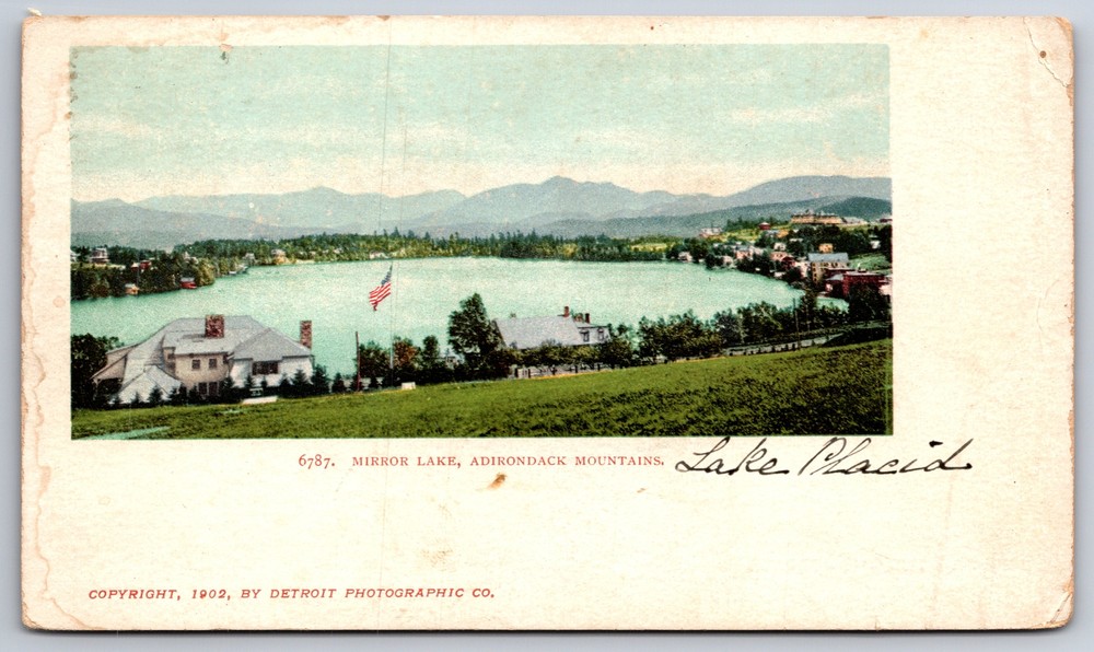 Detroit Pub Co~Mirror Lake Adirondack Mountains New York~1902 Vintage Postcard