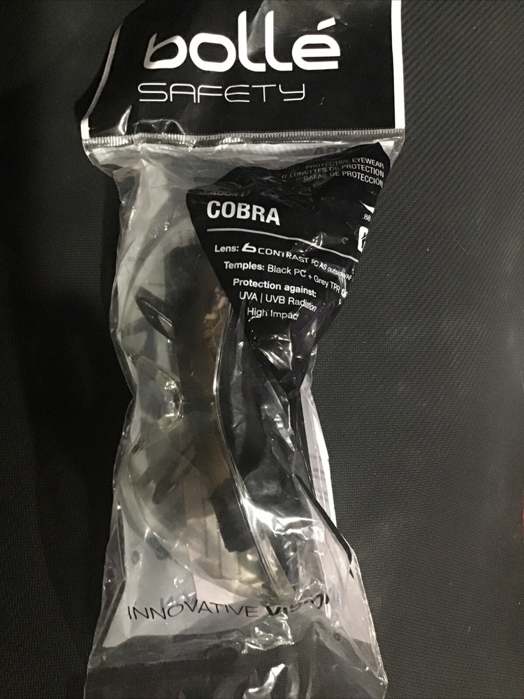 Bolle Cobra Safety Glasses Anti-Fog & Scratch Resistant Contrast Lens 40041