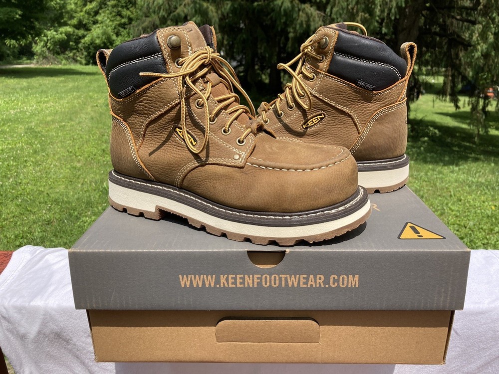 Keen Cincinnati Waterproof Moc Toe 6-Inch Boot for Men Size 7.5 D with 90-Degree Heel