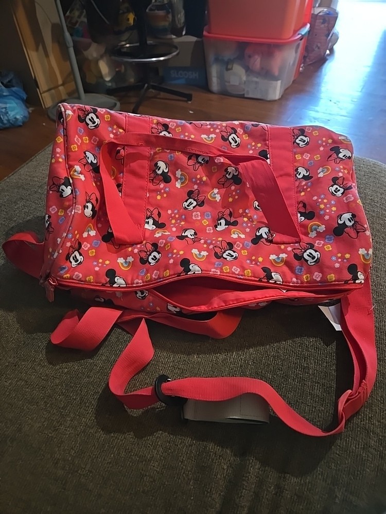 Disney Store Minnie Mouse Ballet Bag Girls Dance Duffel Weekender Red Tote