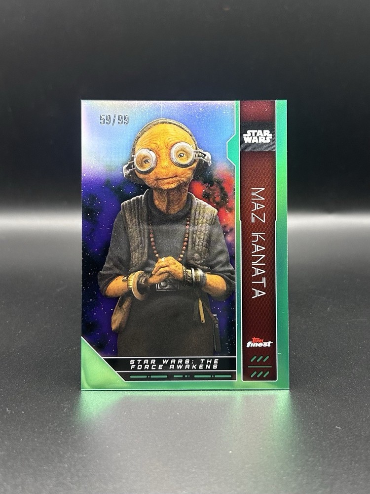 2023 Topps Finest Star Wars - Maz Kanata #FN-35 - Green Refractor 59/99 - NM