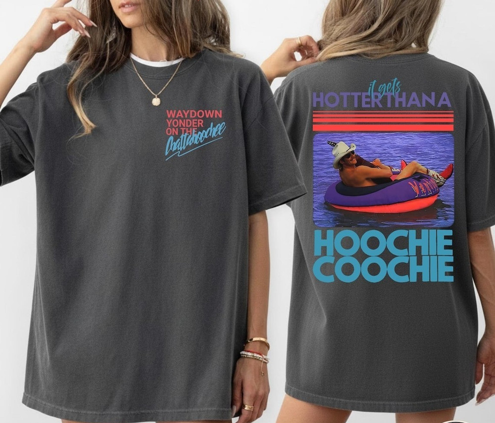 Hotter Than A Hoochie Coochie T- Shirt, Meme Summer Vacation Tee