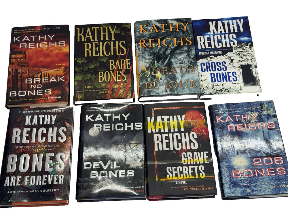 Lot of 8 Kathy Reichs Bones Series & Various Mystery Thriller Hardcover Books