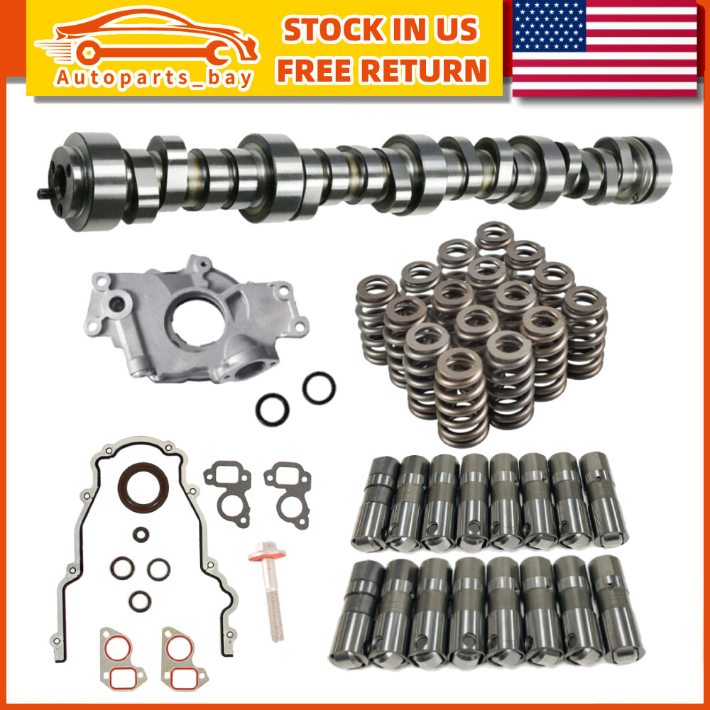High-Performance Stage 2 Camshaft Kit for LS Engines 4.8 5.3 6.0 LS1 LS2 LQ4 LQ9 with Lifters & Gaskets