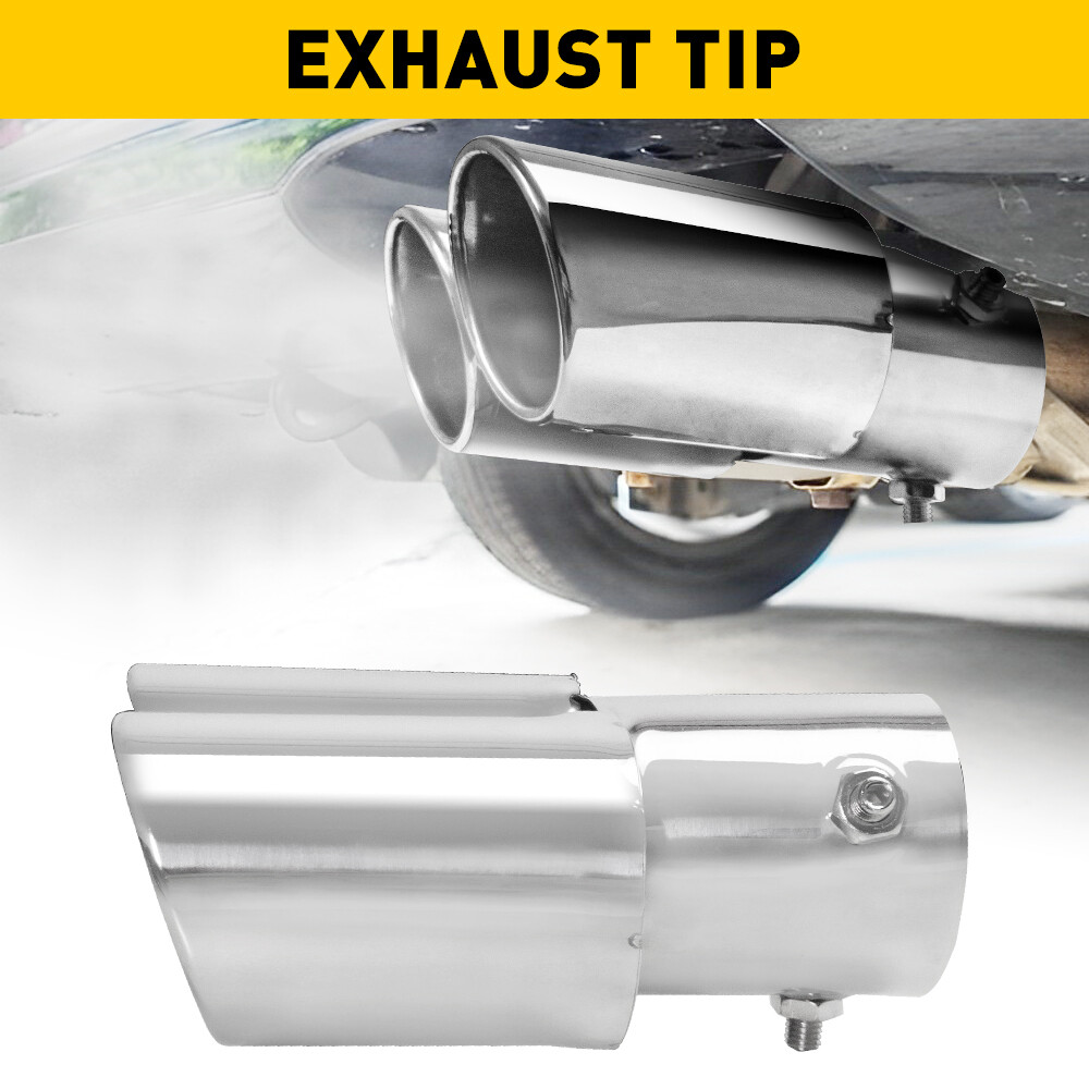 Outlet Tailpipe Matte Silver Stainless Steel Exhaust Fit Tip For 1.5-2.4inch new