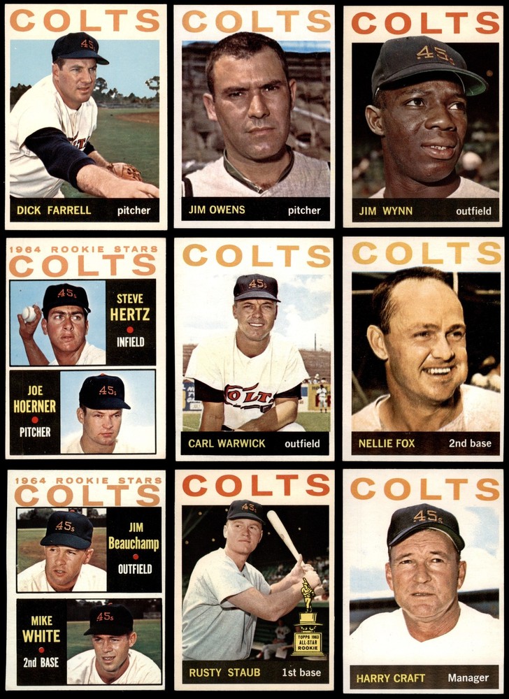 1964 Topps Houston Colt 45s Team Set 5.5 - EX+ 5788622