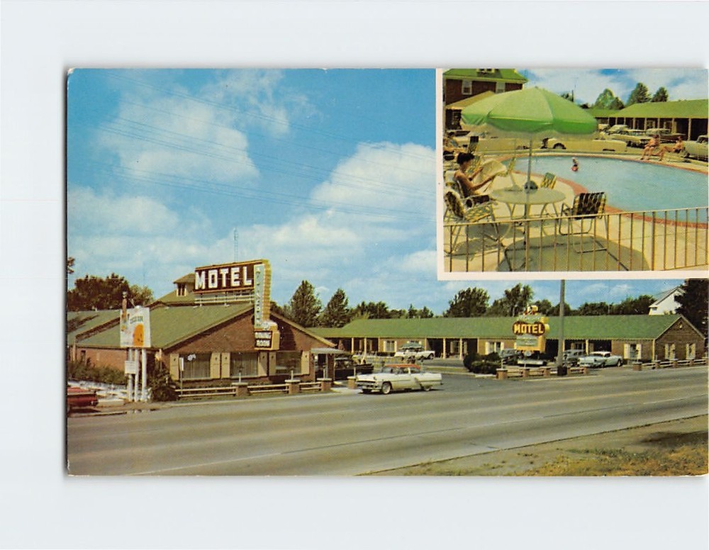 Postcard A. Lincoln Motel & Dining Room Springfield Illinois USA