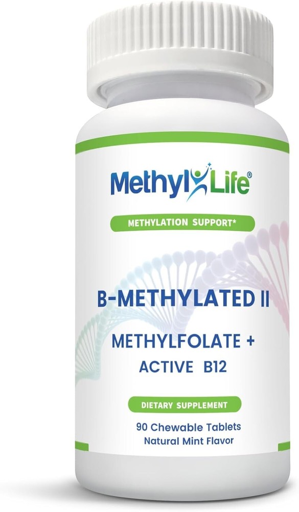 Pure 3.75 mg Methylcobalamin with L-Methylfolate - 90 Chewable B12 Tablets