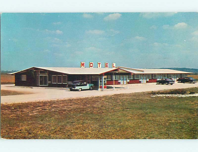 Unused Pre-1980 OLD CARS & DUN-EL VIEW MOTEL Dundee Illinois IL 60k cards s6245