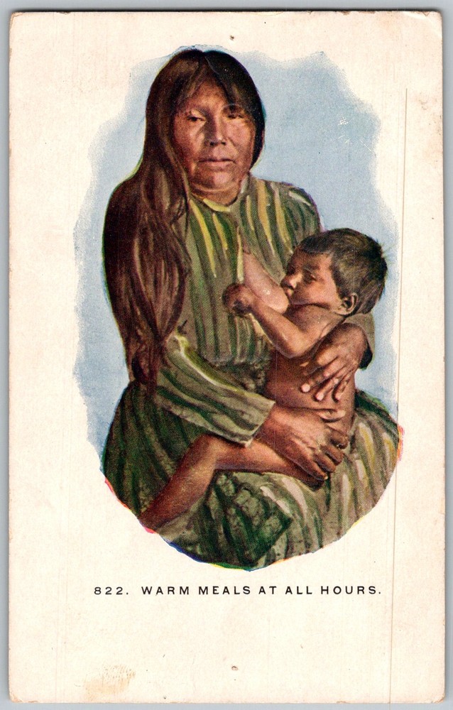 Antique Postcard Mother & Child Illustration 1910s