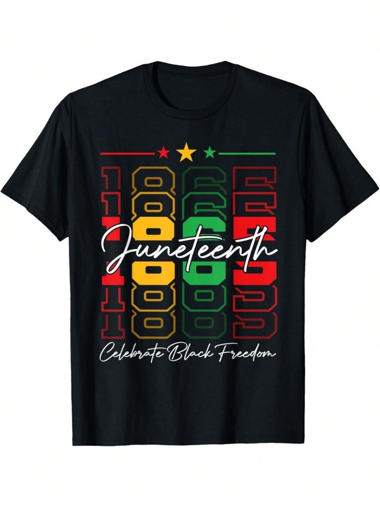 Juneteenth 1865 Celebration T-Shirt -  Casual Tee With Juneteenth 1865 Graphic