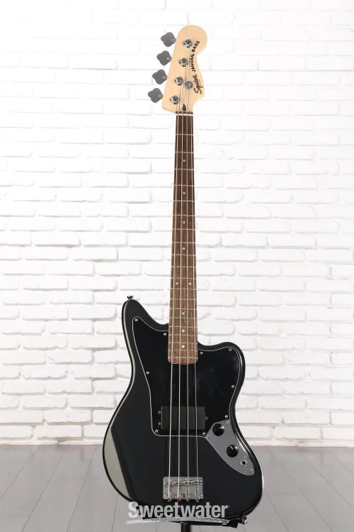 Squier Affinity Series Jaguar Charcoal Frost Metallic with Indian Laurel