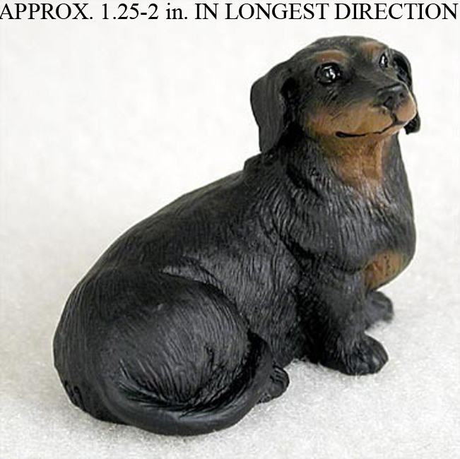 Dachshund Mini Hand Painted Figurine Black
