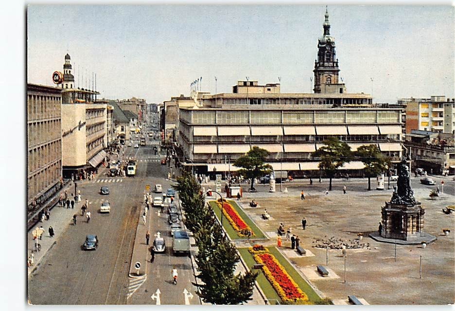 Postcard Paradeplatz in Mannheim Germany