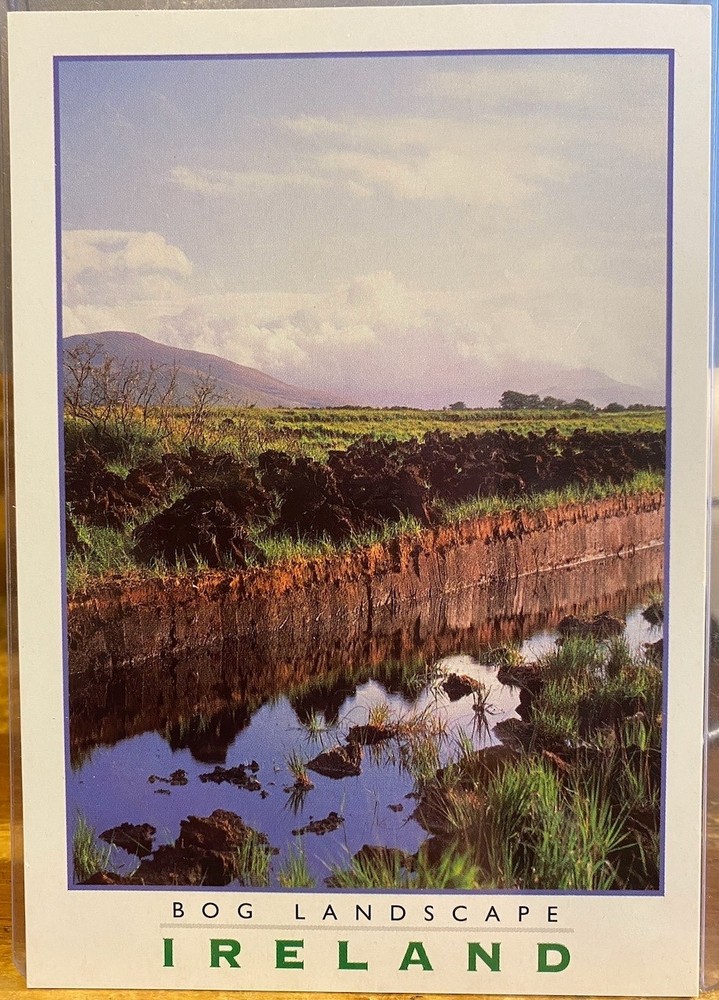 Irish PC IRELAND - Peat BOG LANDSCAPE Connemara Turf M Diggin John Hinde 2/959