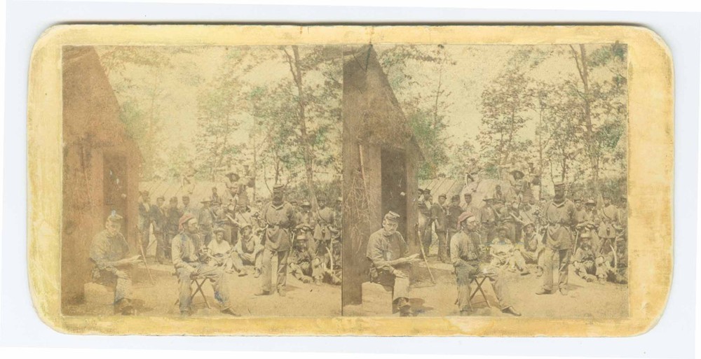 G2428~ Camp Life Potomac Army Taking It Easy Civil War Stereoview – TC Roche