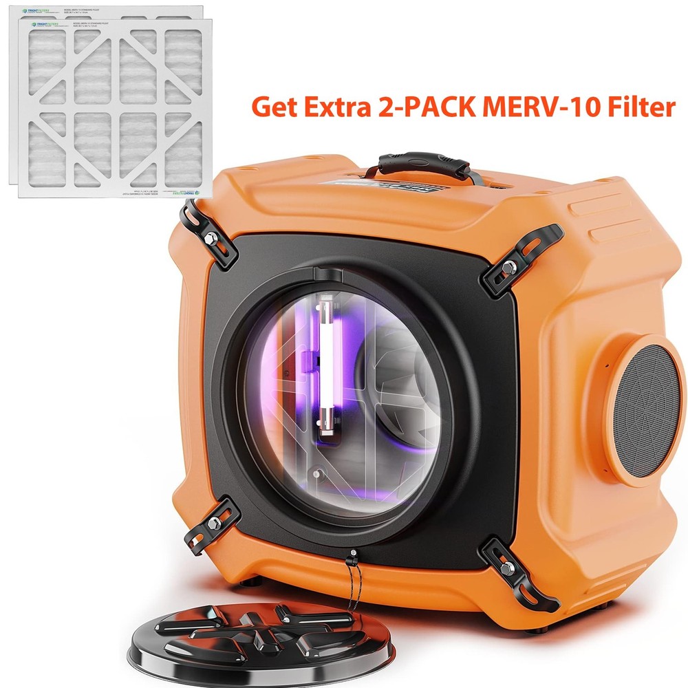 ALORAIR PureAiro HEPA Max 970 Air Scrubber 3-Stage Filtration w/UV-C Light Tech