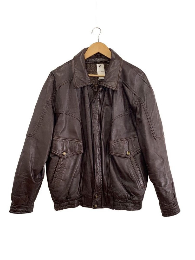 Leather Jacket Blouson/-/Leather/Brw/Plain 3498