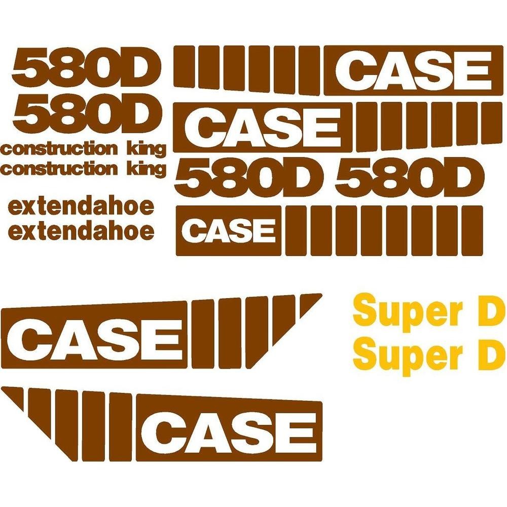 Fits Case 580 Super D Construction King Extendahoe 580SD Backhoe Decal Set