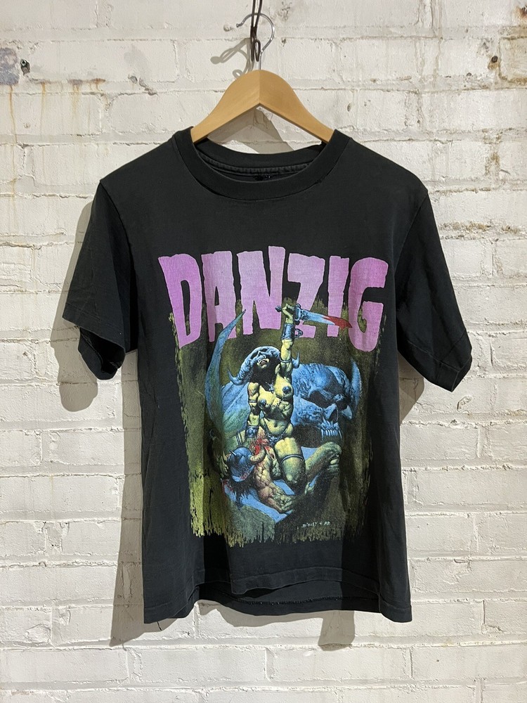 Vintage Danzig misfits t shirt how the gods kill grunge metal 1992 band tee