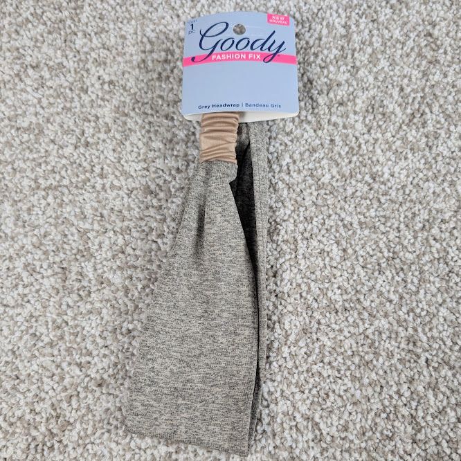 Goody Gray Jersey Stretch Headband Soft Elastic Hair Accessory