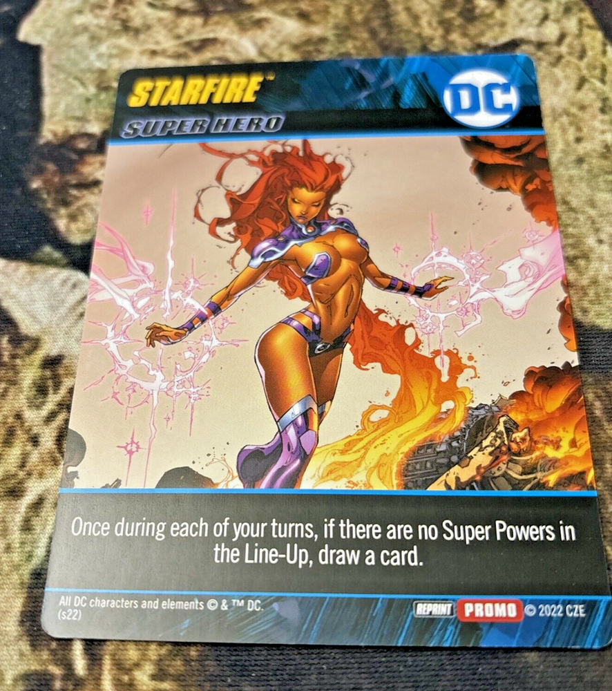 DC Comics Deck-Building Game Promo Card Featuring Starfire for Enhanced Gameplay
