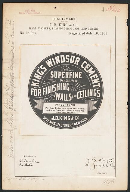 Photo: J. B. King & Co. for King's Windsor Cement brand