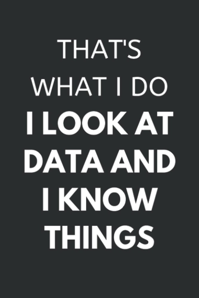That's What I Do I Look At Data And I Know Things: Funny Data Analyst Notebook W