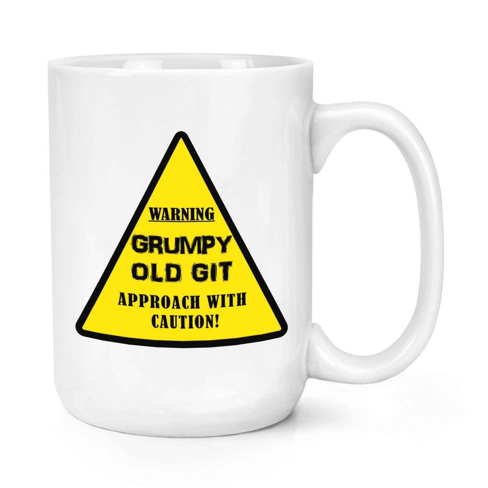 Grumpy Old Git Yellow Large Coffee Mug Cup