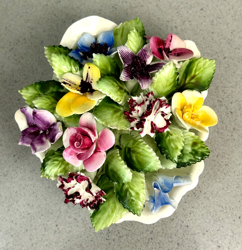 Royal Adderley England Floral Bone China Flower Bouquet Porcelain Figurine Vtg